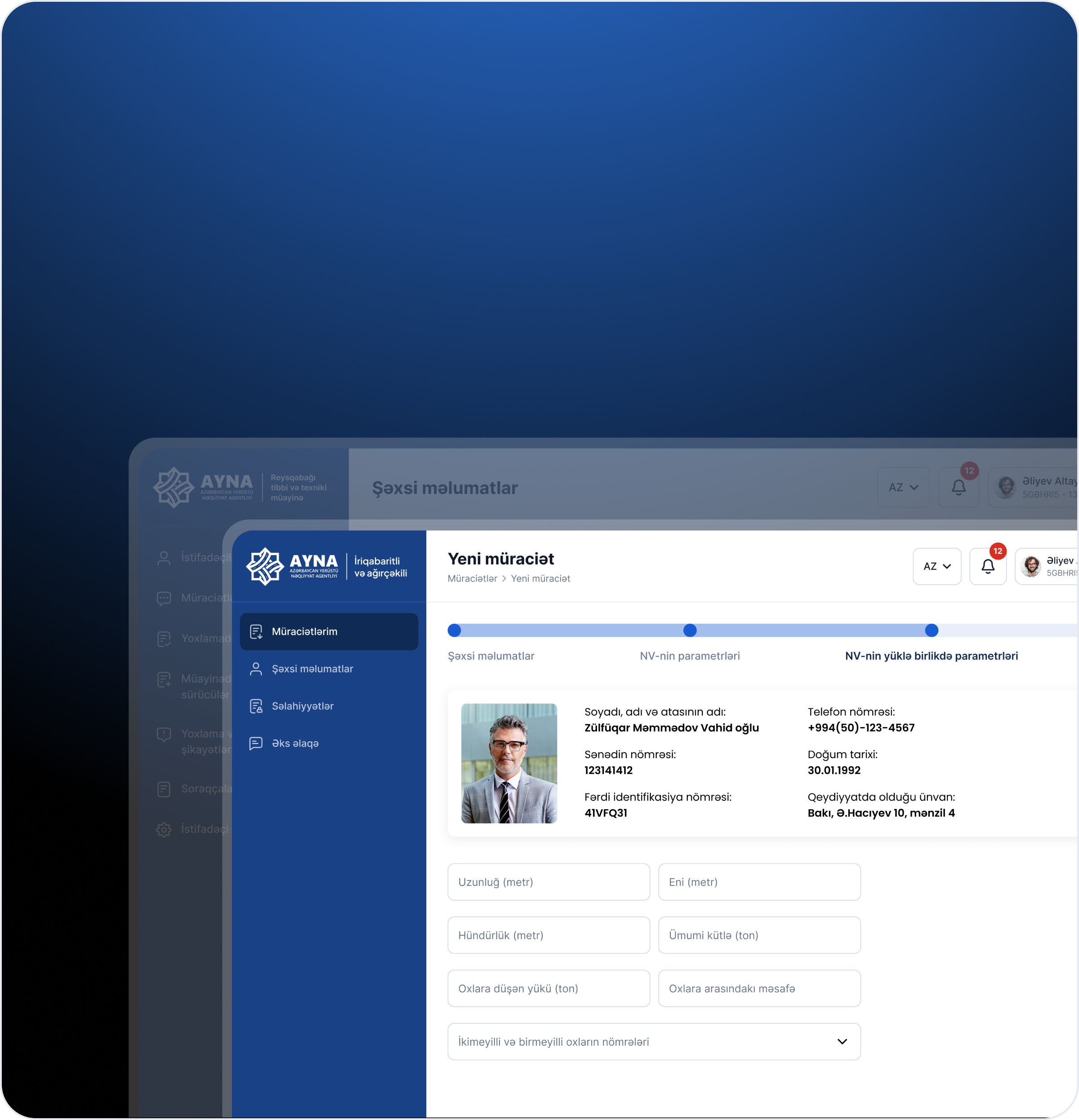AYNA – İriqabaritli və Ağırçəkili Daşımalara Xüsusi İcazənin verilməsi
